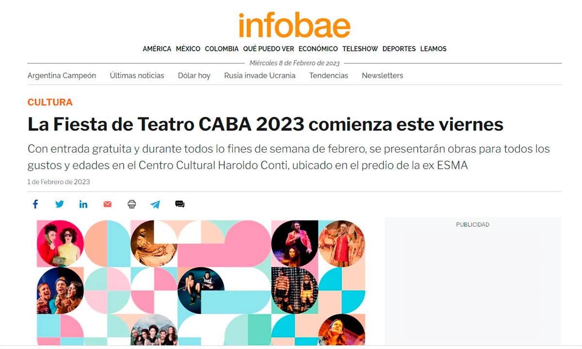 La Fiesta de Teatro CABA 2023 comienza este viernes